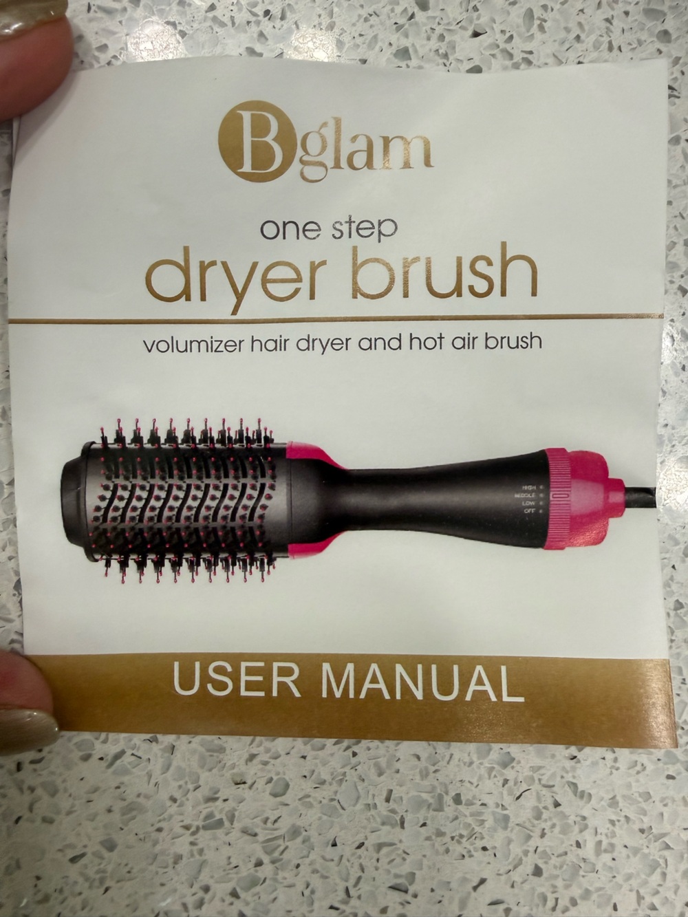 Bglam Pink and Black Dryer Brush – Fast Styling Hot Air Brush - Picture 8 of 8
